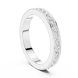 Round Cut Moissanite Diamond Men's Single Row Channel Set Ring - View 7