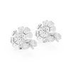 Daisy Floral Stud Earrings with Round Brilliant Lab Diamonds - View 10