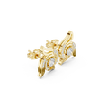 Signature Round Moissanite Diamond Winged Swirl Stud Earrings - View 2