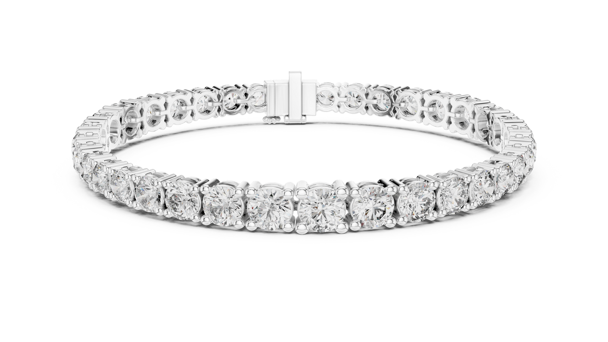 Round Lab Diamond Tennis Bracelet For Her Jewelry - View 3