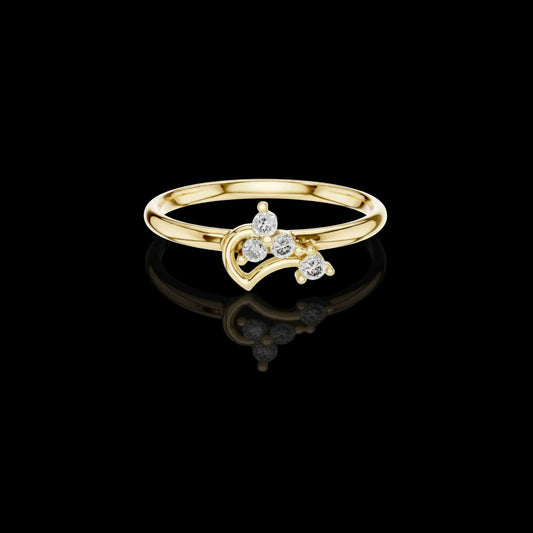 Minimalist Round Lab Diamond Ring With Sparkling Accents
