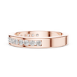 Modern Round Lab Diamond Channel Set Wedding Band - View 8