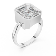 Asscher Cut Lab Grown Diamond Men's Full Bezel Engagement Ring - View 6