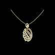 Leaf Motif Nature Inspired Lab Grown Pendant Necklace