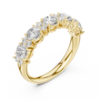 Timeless Round Lab Diamond Half Eternity Wedding Band - View 4