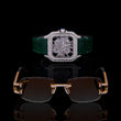 Collection Moissanite Diamond Luxury Open Work Timepiece And Signature Designer Eyewear Set