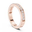Modern Round Lab Diamond Channel Set Wedding Band - View 11