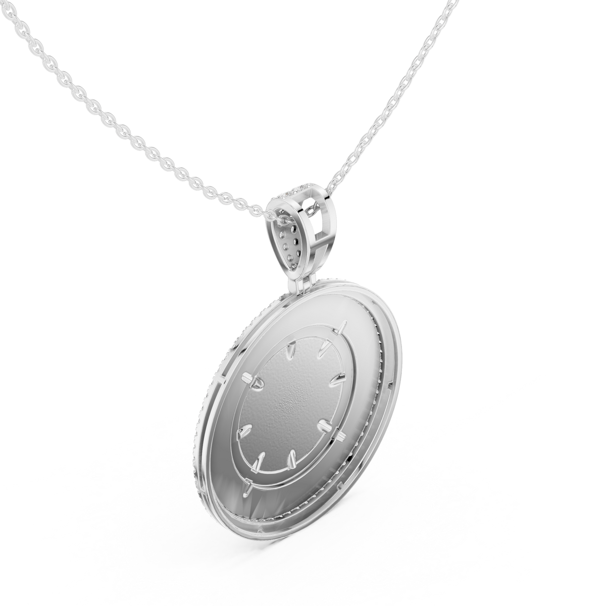 Directional Wheel Pattern Statement Charm Featuring Round Lab Grown Diamond - View 9