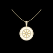 Directional Wheel Pattern Statement Charm Featuring Round Lab Grown Diamond