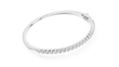 Slim Round Lab Diamond Hinged Bangle Bracelet for Women - View 9