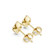 Minimal Marquise Bezel Lab Diamond Stud Earrings with Elongated Navette Silhouette - View 10