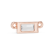 Horizontal Baguette Cut Moissanite Diamond Solitaire Bar Pendant - View 11