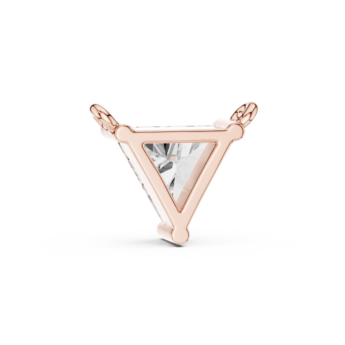 Trillion Cut Solitaire Pendant with Center Moissanite Diamond - View 8