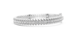 Emerald Cut Lab Diamond Inline Tennis Bracelet Sleek Channel Setting - View 6