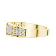 Round Cut Lab Grown Diamond Men's Hourglass Chevron Point Statement Ring - View 7