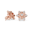 Cluster Round Lab Diamond Star Motif Studs Earring - View 8