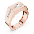 Round Cut Lab Grown Diamond Men's Bezel Center Octagon Signet Ring - View 5