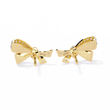 Exquisite Round Lab Grown Radiant Ribbon Diamond Bow Stud with Sparkling Glamour Earring - View 7