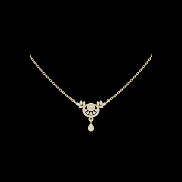 Symmetrical Half Circle Statement Charm Featuring Round Moissanite Diamond
