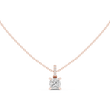 Cushion Cut Lab Grown Diamond Solitaire Pendant - View 2