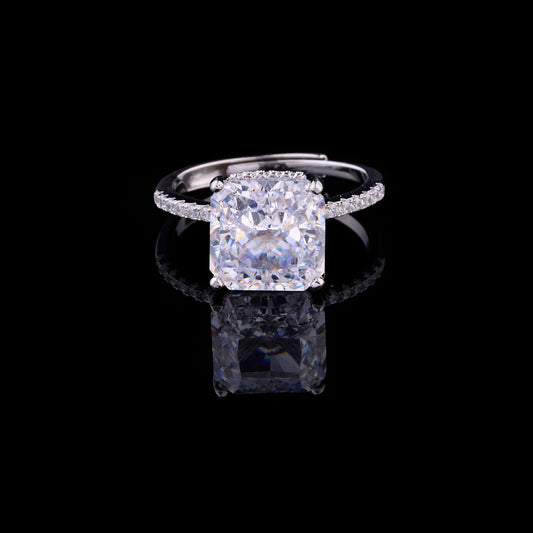 Radiant Cut Lab Diamond Solitaire Engagement Rings