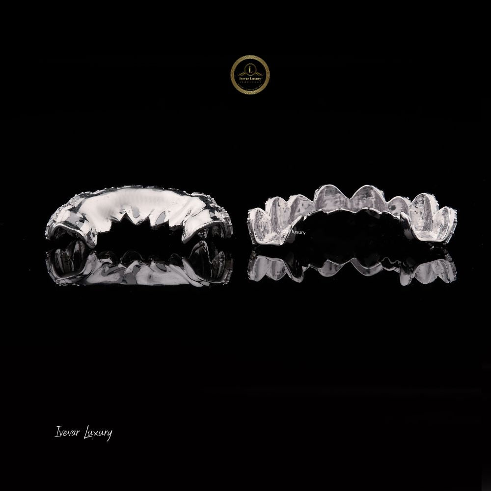 Custom Baguette Moissanite Grillz - VVS Diamond Luxury Teeth Jewelry for Men & Women - View 4