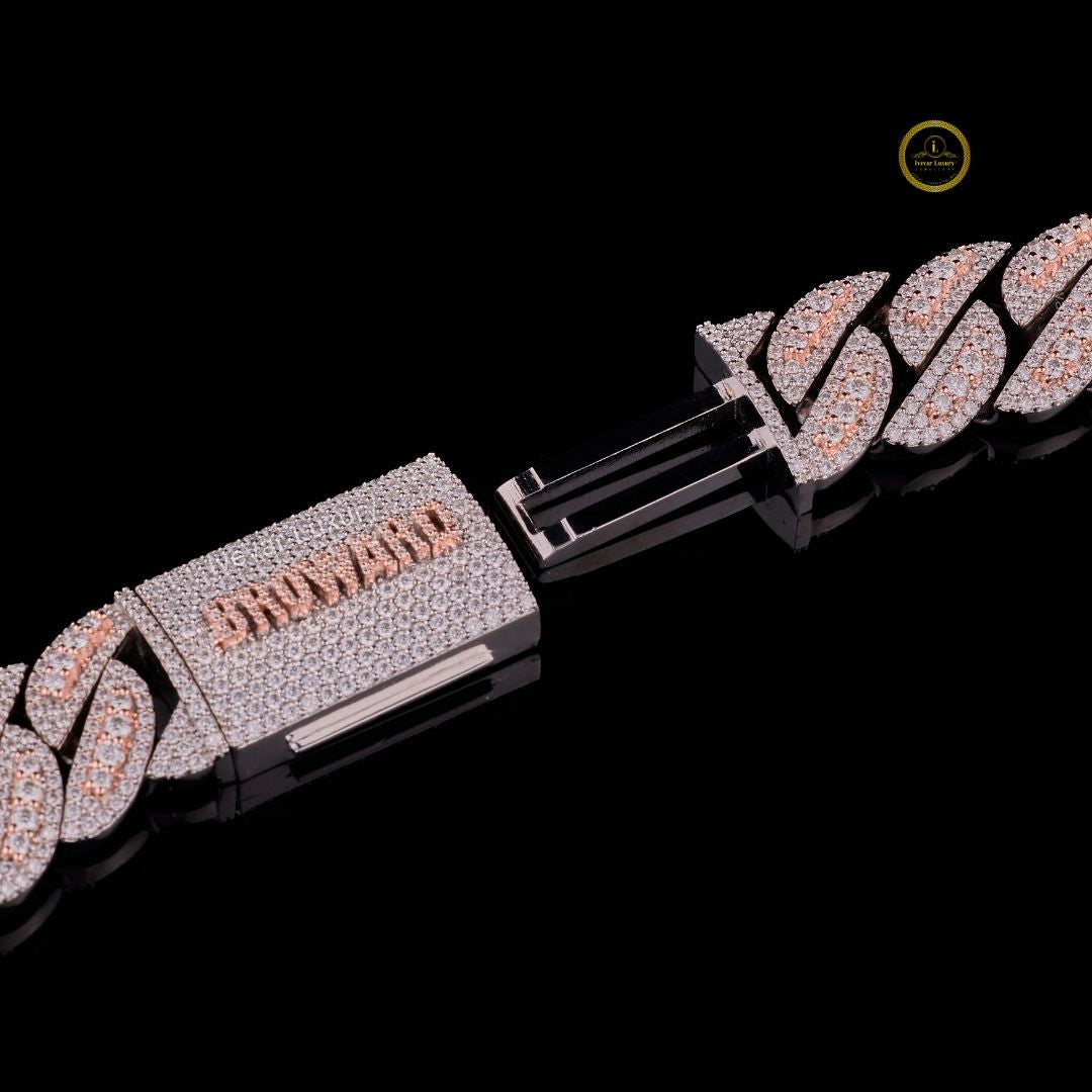 Custom Cuban Link Chain with Created Lab Grown Diamonds Showcasing Hip Hop Elegance and Superior Craftsmanship - View 3