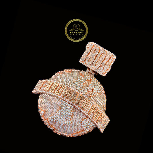 Custom-Cut Lab Diamond Pendant Hexagon Style