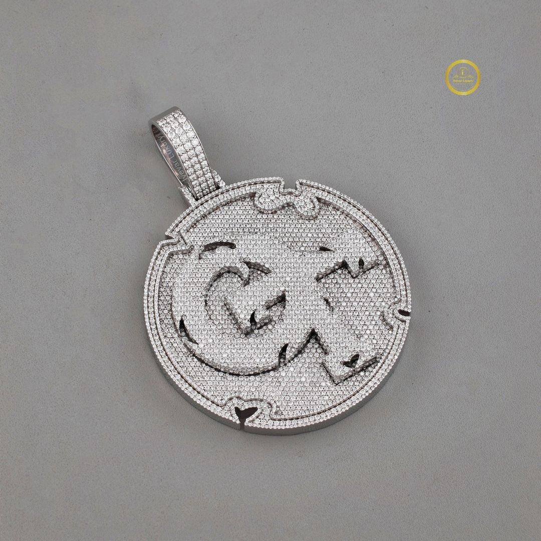 Custom Name or Letter Pendant VVS Lab-Grown Diamond Hip Hop Jewelry - View 3