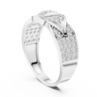 Round Cut Lab Grown Diamond Men's Geometric Arrowhead Statement Band - View 9