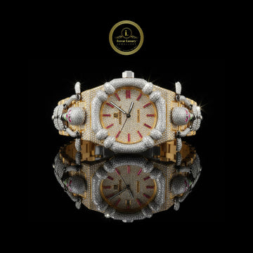 Customized Full Iced Out Luxury Watch Lab Grown Diamond By Ivevar Collection