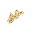 Dazzling Lab Diamond Pear Cut Floral Stud Earrings With Sparkling Cluster Design - View 5