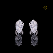 Marquise Cut Moissanite Diamond Pendant Necklace with Stud Earrings Set - View 4