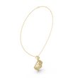 Round Lab Grown Diamond Geometric Square Pendant Necklace - View 7
