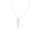 Abstract Spiritual Silhouette Charm Pendant with Round Moissanite Diamond - View 12