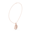 Teardrop Shape Leaf Inspired Round Lab Grown Diamond Pendant - View 11