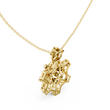 Round Moissanite Diamond Snowflake Floral Pendant Necklace - View 7