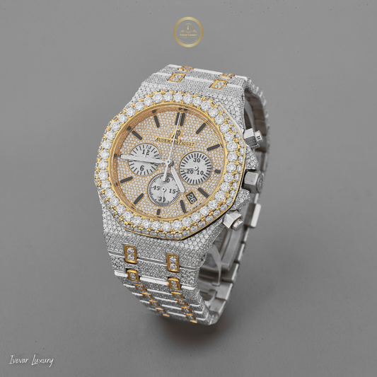 Luxury Full Iced Out Moissanite Diamond Watch for Men by Ivevar