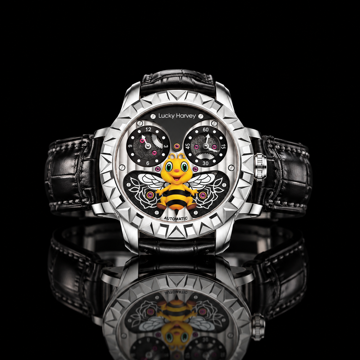 Fun Series Silver Honey Bee Automatic Watch