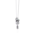 Ribbon Bow Pave Lab Grown Diamond Necklace With Pear Drop - View 6