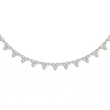 Graduated Round Moissanite Diamond Fringe Necklace - View 2