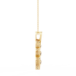 Three Stone Twist Lab Grown Diamond Pendant Necklace - View 4