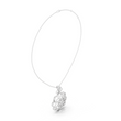 Filigree Open Work Round Moissanite Diamond Pendant Necklace - View 9