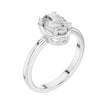 Modern Bezel Set Oval Lab Diamond Solitaire Engagement Ring - View 6