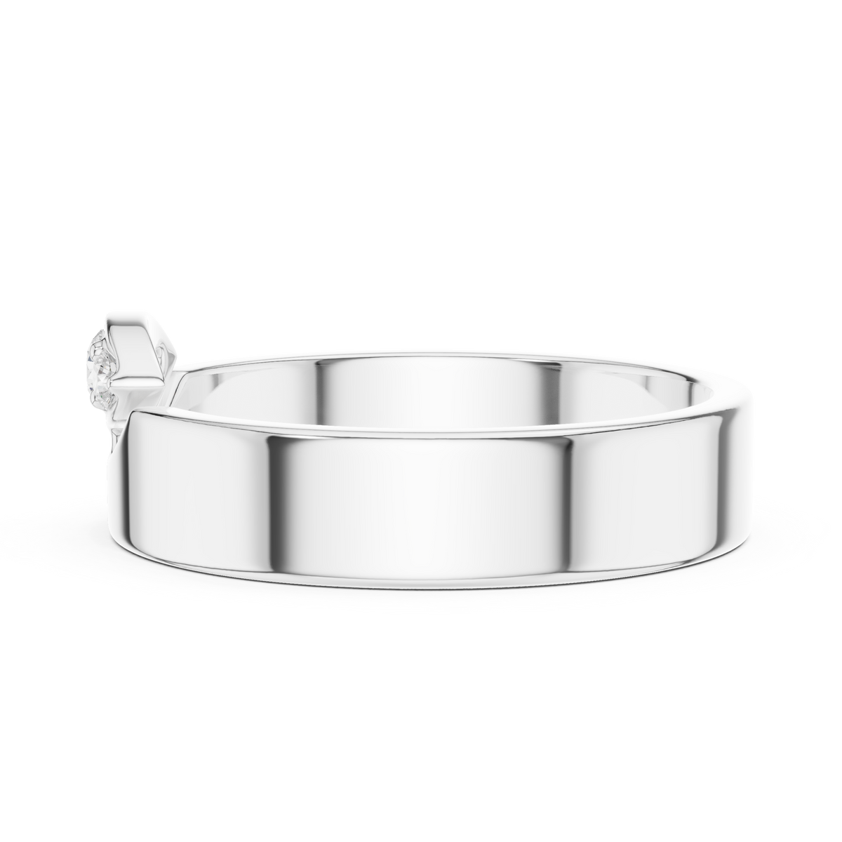 Round Cut Lab Grown Diamond Men's Unique Geometric Anniversary Ring - View 10