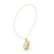 Filigree Open Work Round Moissanite Diamond Pendant Necklace - View 7
