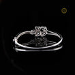 Pear and Marquise Moissanite Diamond Accents Sparkling Floral Motif Bracelet - View 4