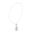 Round Cut Moissanite Diamond Pear Drop Openwork Pendant - View 9