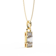 Emerald Cut Solitaire Pendant with Center Lab Grown Diamond - View 6