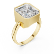 Asscher Cut Lab Grown Diamond Men's Full Bezel Engagement Ring - View 4
